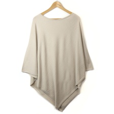 Oatmeal Recycled Blend Poncho by Peace of Mind